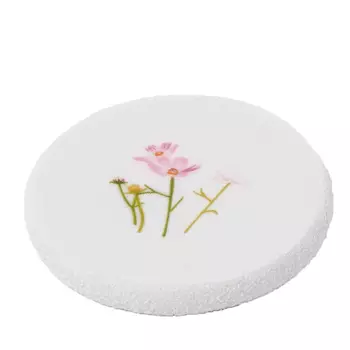 KAIZER Спонж латексный с рисунком, круглый, цвет белый