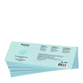 KAPOUS Полоски для депиляции, голубой, 7*20 см / Depilation 100 шт