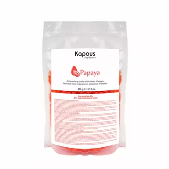 KAPOUS Воск гелевый с ароматом Папайя в гранулах / Depilation 400 г