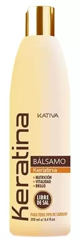 KATIVA Бальзам-кондиционер укрепляющий с кератином для всех типов волос / KERATINA 250 мл