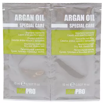 KAYPRO Набор для волос (шампунь 15 мл + маска питательная 15 мл) Argan Oil