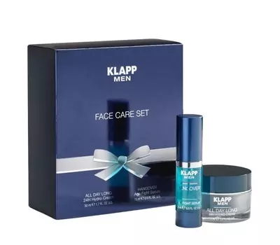 KLAPP Набор подарочный для ухода за мужской кожей (крем 50 мл, сыворотка 15 мл) MEN Face Care Set