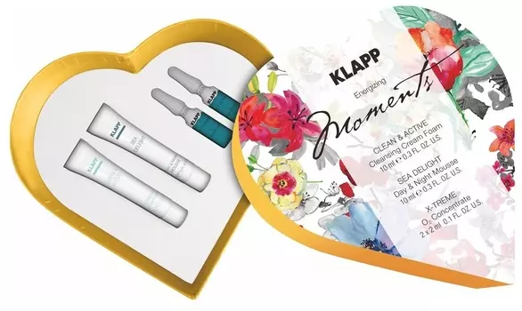 KLAPP Набор подарочный Момент пробуждения (крем-пенка 10 мл, крем-мус 10 мл, концентрат 2 х 2 мл) Energizing