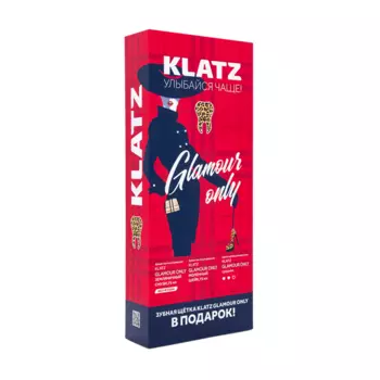 KLATZ Набор (паста зубная Земляничный смузи 75 мл, Молочный шейк 75 мл, Зубная щетка, средняя)