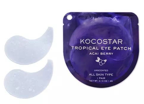 KOCOSTAR Патчи гидрогелевые для глаз Тропические фрукты, ягоды асаи / Tropical Eye Patch Acai Berry Single 2 патча