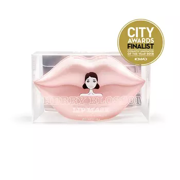 KOCOSTAR Патчи гидрогелевые для губ, цветущая вишня / Cherry Blossom Lip Mask 20 шт / 50 г