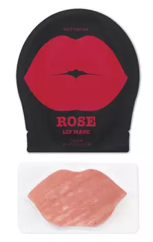 KOCOSTAR Патчи гидрогелевые для губ, роза / Rose Lip Mask Single Pouch 1 патч