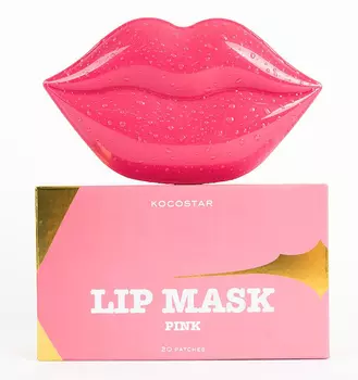 KOCOSTAR Патчи гидрогелевые для губ, с ароматом персика, розовые / Lip Mask Pink Peach Flavor 20 шт / 50 г