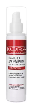 KORA Гель-пенка для умывания для всех типов кожи с пантенолом 150 мл