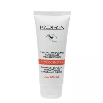 KORA Гоммаж-эксфолиант с энзимами папайи и граната 100 мл