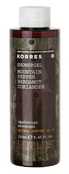 KORRES Гель для душа, горный перец, бергамот и кориандр 250 мл