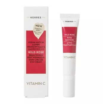 KORRES Крем для кожи вокруг глаз от морщин и темных кругов с витамином С Дикая Роза 15 мл