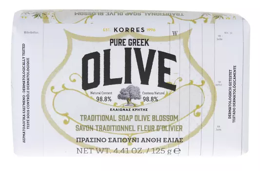 KORRES Мыло греческое традиционное, цветы оливы 125 г