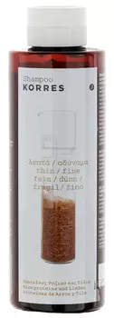 KORRES Шампунь для тонких ломких волос, протеины риса и липа 250 мл