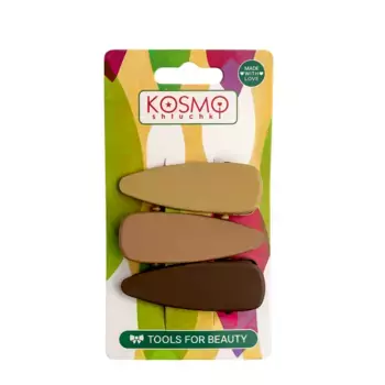 KOSMO SHTUCHKI Набор зажимов 3 шт, широкий, цвет в ассортименте / KosmoShtuchki