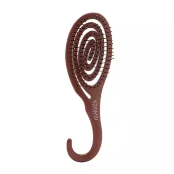 KOSMO SHTUCHKI Расческа с крючком, коричневая / KOSMO SHTUCHKI