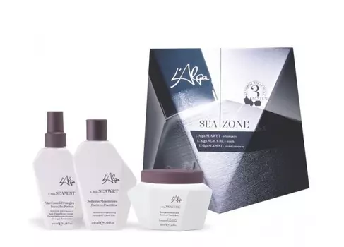 L'ALGA Набор для ежедневного ухода (шампунь 250 мл, маска 250 мл, спрей термозащитный 100 мл) Seazone kit