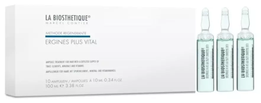 LA BIOSTHETIQUE Сыворотка питательная для укрепления волос, в ампулах / Ergines Plus Vital