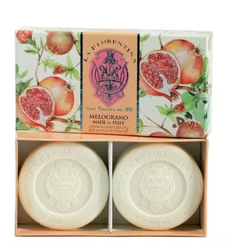 LA FLORENTINA Набор натурального мыла, гранат / Pomegranate 2 х 115 г