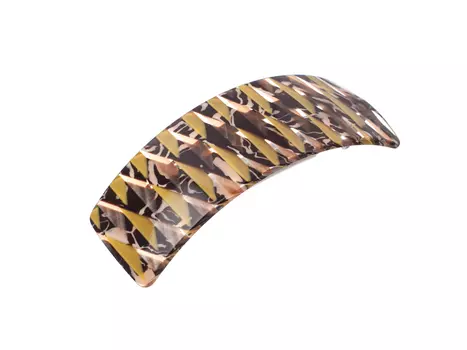 LA FRANCE Заколка-автомат узкая, коричневый, желтый, бежевый