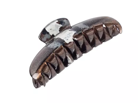 LA FRANCE Заколка-краб большой Классика, коричневый