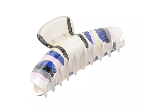 LA FRANCE Заколка-краб большой Лодочка, слоновая кость, черный, фиолетовый, серый, розовый, желтый