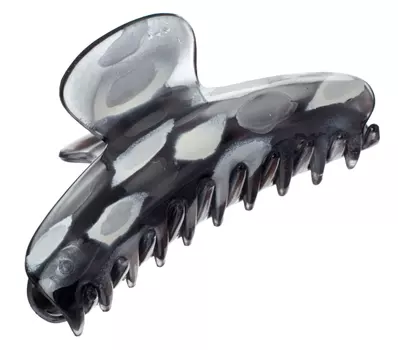 LA FRANCE Заколка-краб большой Лодочка, черный, серебристый, белый