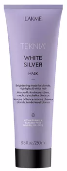 LAKME Маска тонирующая для нейтрализации желтого оттенка волос / WHITE SILVER MASK 250 мл