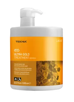 LAKME Средство для поддержания оттенка окрашенных волос, золотистый / ULTRA GOLD TREATMENT 1000 мл