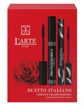 LARTE DEL BELLO Набор подарочный DUETTO ITALIANO (тушь для ресниц Eccelenza 11 мл, тушь для ресниц Pro-Panoramico 11 мл)