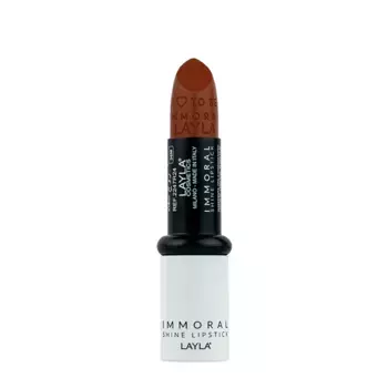 LAYLA COSMETICS Помада блестящая для губ, №24 / IMMORAL SHINE LIPSTICK ONE WISH HEATWAVE 4 гр