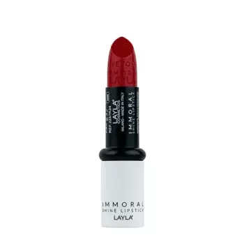 LAYLA COSMETICS Помада блестящая для губ, №27 / IMMORAL SHINE LIPSTICK ONE WISH FIREBALL 4 гр
