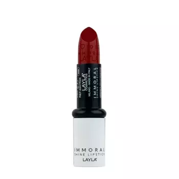 LAYLA COSMETICS Помада блестящая для губ, №30 / IMMORAL SHINE LIPSTICK ONE WISH ROYAL RED 4 гр