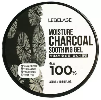 LEBELAGE Гель увлажняющий успокаивающий с углем 300 мл