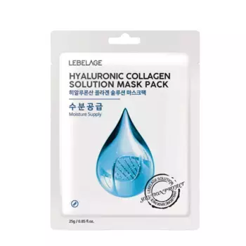 LEBELAGE Маска тканевая для лица Гиалуроновая кислота и коллаген / Lebelage Hyaluronic Collagen Sol 25 гр