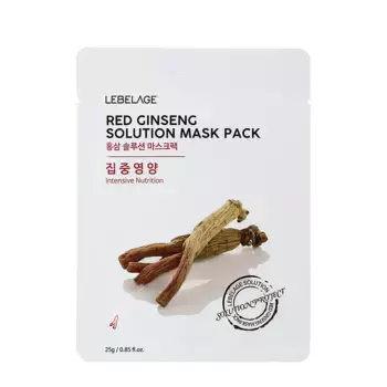 LEBELAGE Маска тканевая для лица Красный женьшень / Lebelage Red Ginseng Solution Mask 25 гр