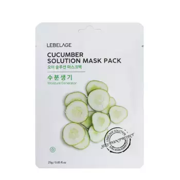 LEBELAGE Маска тканевая для лица Огурец / Lebelage Cucumber Solution Mask Pack 25 гр