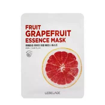 LEBELAGE Маска тканевая для лица с экстрактом грейпфрута / Lebelage Fruit Grapefruit Essence Mask 25 мл