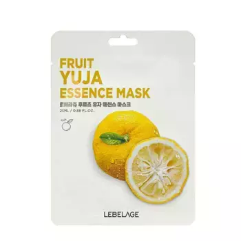 LEBELAGE Маска тканевая для лица с экстрактом юдзу / Lebelage Fruit Yuja Essence Mask 25 мл