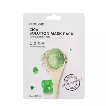 LEBELAGE Маска тканевая для лица с центеллой азиатской / Lebelage Cica Solution Mask Pack 25 гр