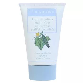 LERBOLARIO Молочко очищающее с огурцом и гамамелисом 125 мл