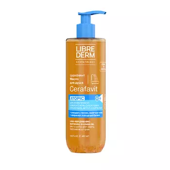 LIBREDERM Масло липидовосстанавливающее смягчающее для душа с церамидами и пребиотиками / LIBREDERM CERAFAVIT 400 мл