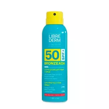 LIBREDERM Спрей солнцезащитный SPF50 с омега 3-6-9 / BRONZEADA 200 мл