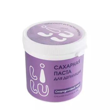 LILU Паста-мусс сахарная в банке, средней плотности Черная смородина / LILU 300 гр