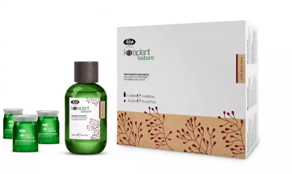 LISAP MILANO Набор против выпадения волос (шампунь 250 мл, лосьон 12 х 8 мл) Keraplant Nature Anti-Hair Loss