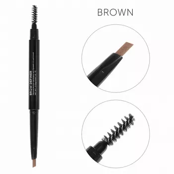 LUCAS' COSMETICS Карандаш механический со щеточкой для бровей, коричневый / Brow Definer brown