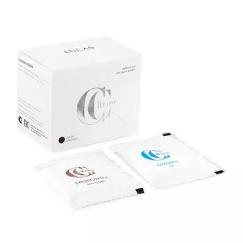 LUCAS' COSMETICS Краска для бровей, темно-коричневый (пакет с гель-краской 5*3 г; пакет с окислителем 3% 5*3 г) / CC Brow dark brown 30 г