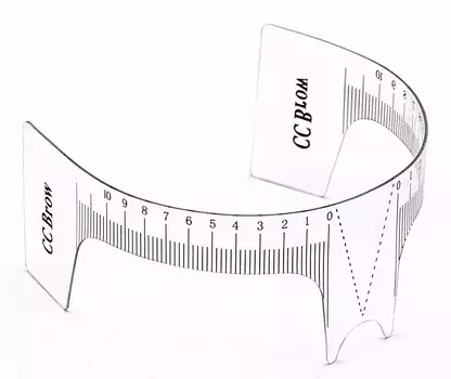 LUCAS COSMETICS Линейка для бровей, с вырезом для носа