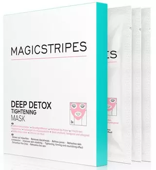 MAGICSTRIPES Маска для глубокой очистки кожи, повышающая упругость 3 шт