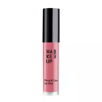 MAKE UP FACTORY Блеск для губ, 26 розовый соблазн / Plump & Care Gloss 4 мл